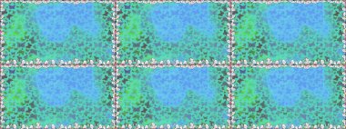 Mavi ve yeşil lekeli oldukça pürüzsüz kelebek kumaşı. Raster illüstrasyonu. Bahar Kelebeği teması. Duvar kağıdı için böcek dokusunun tekrarı.