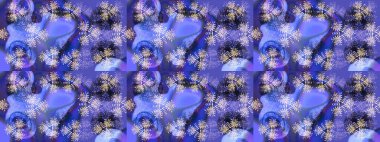 Güzel tasarım. Kar tanelerinin soyut arkaplanlı Noel arkaplanı. Mor, mavi ve nötr kar taneleri. Noel için tatil tasarımı, yeni yıl moda baskıları. Raster illüstrasyonu.