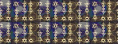 Çiçekli karalama şeklinde Raster çiçek deseni. Yumuşak, bahar çiçekli arka plan. Çiçekler kahverengi, gri ve mavi renklerde.