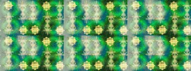 Renkli arka planda izole tatlı kar taneleri. Raster illüstrasyonu. Kar taneli yeşil, nötr ve mavi renkler.