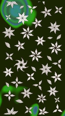 Renkli Bahar Teması eskiz kalıbı. Düz Çiçek Elementleri Tasarımı. Çiçekli eskiz arkaplanı. Çocuk stili.