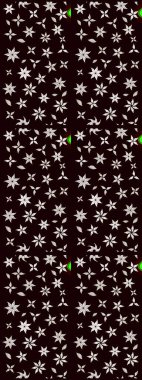 Eskiz geçmişi. Raster illüstrasyonu. Kumaş, tekstil, duvar kağıdı baskısı için. Eski usul. Renkli desenli eskiz deseni, siyah çiçekler ve dekoratif elementlerle.