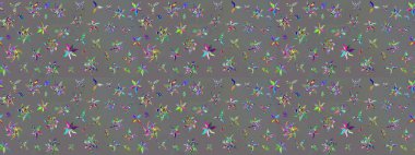 Tekstil, kumaş, kapaklar, duvar kağıtları, baskı, naylon, koleksiyon defteri, örgü, dekupaj için güzel bir eskiz. Millefleur 'lar. Küçük gri çiçekli oldukça eski bir besin torbası deseni..