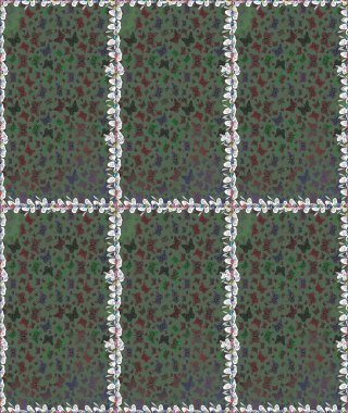 Çizim kalıbı. Raster illüstrasyonu. Web sayfası geçmişleri, duvar kağıtları, tekstil ve yüzey dokuları için mükemmel. Renkli kelebekler.