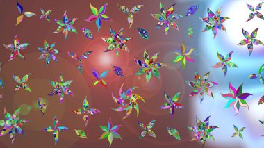 Raster illüstrasyonu. Küçük çiçekteki sevimli çiçek deseni. Tony 'nin kumaş kalıbını çiz. Modaya uygun kumaş deseni.