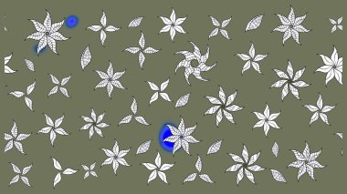 Raster Hip kumaş deseni. Eskiz Vintage Çiçek Deseni.