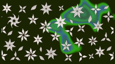 Bahar çiçekleriyle güzel bir çiçek deseni çizmişsin. Raster illüstrasyonu. Güzel kumaş deseni.