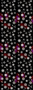 Nazik, narin çiçek arkaplanı. Siyah renkli çiçekler. Raster çiçek desenli ve çiçekli..