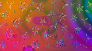 Mor renkli çiçekler. Kumaş desenli papatya çiçekleri ayrıntıları.