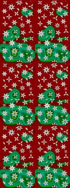 Renkli Bahar Teması eskiz kalıbı. Düz Çiçek Elementleri Tasarımı. Kırmızı renkte zarif çiçek buketi suluboya. Raster illüstrasyonu.