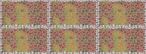 Sevimli kelebekler. Raster geleneksel halk güzel dekoru bej ve nötr arkaplan kıyafet tasarımı için.