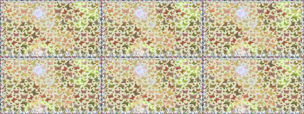 Kumaş, tekstil, baskı ve davetiye. Gri ve soyut arka planda gece kelebekleri. Kusursuz. Raster illüstrasyonu.