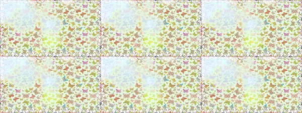 Soyut, pürüzsüz bir arkaplan. Tarafsız ve bej renkler üzerine bir resim. Raster Kelebekleri deseni. Güzel kumaş tasarımı..