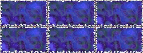 Raster illüstrasyonunda kusursuz çiçek deseni. Mor renkte çiçekler.