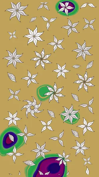 Doodle tarzı. Tekstil ve kapak tasarımı için mükemmel. Sarı renkli çiçekler. Renkli sarı çizim kalıbı. Elle çizilmiş sonbahar çiçeği deseni..