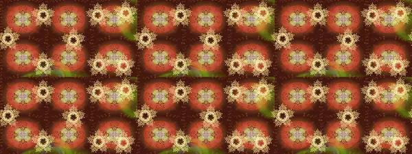 Turuncu, kahverengi ve nötr renkler üzerine bir resim. Soyut duvar kâğıdı, ambalaj dekorasyonu. Kışın sembolü, mutlu noeller, mutlu yeni yıl kutlaması Raster illüstrasyonu. Kar tanesi kadar basit..