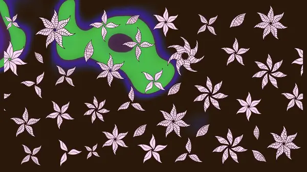 Kahverengi renkli çiçekler. Küçük çiçekte sevimli çiçek deseni var..