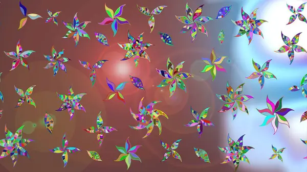 Raster illüstrasyonu. Küçük çiçekteki sevimli çiçek deseni. Tony 'nin kumaş kalıbını çiz. Modaya uygun kumaş deseni.