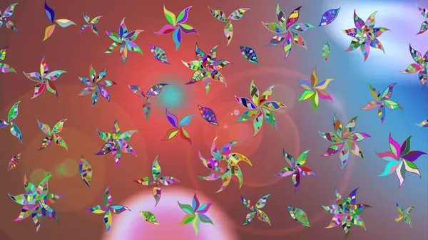 Çiçekli eskiz çizimi. Renkli Yaz Temalı eskiz kalıbı. Düz Çiçek Elementleri Tasarımı. Kahverengi renkte çiçekler.