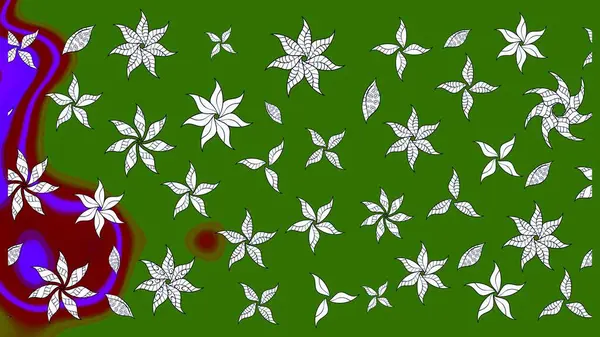 Halk tarzı. Modern çiçek arkaplanı. Moda baskıları için zarif bir şablon. Parlak renkli çiçekleri ve yeşil yaprakları olan harika bir çiçek deseni..