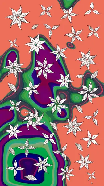 Tekstil ve kapak tasarımı için mükemmel. Doodle tarzı. Elle çizilmiş sonbahar çiçeği deseni. Turuncu renkli çiçekler. Renkli turuncu çizim deseni.