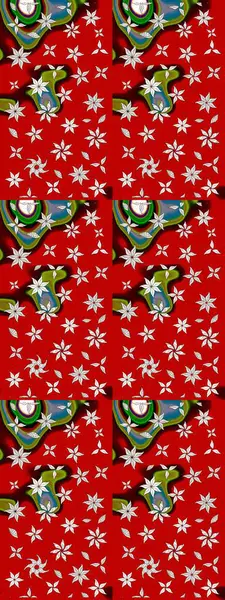 Süslü kumaş deseni. Raster deseni. Çiçekli çiçek deseni, suluboya..