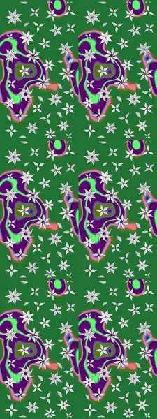 Renkli Bahar Teması eskiz kalıbı. Düz Çiçek Elementleri Tasarımı. Çiçek desenli eskiz, yaz çiçekleri. Yeşil renkte çiçekler.