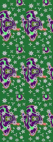 Renkli Bahar Teması eskiz kalıbı. Düz Çiçek Elementleri Tasarımı. Çiçek desenli eskiz, yaz çiçekleri. Yeşil renkte çiçekler.