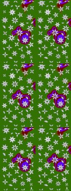 Yeşil çiçekli eskiz deseni, suluboya çiçek deseni, sevimli çiçek, duvar kağıdı, kart veya kumaş için fayanslı. Raster - stok.