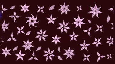 Çiçek tasarımı için inanılmaz bir kolaj cenneti tarzı. Çiçekli zambakların eskiz geçmişi. Parlak çiçekli kolaj çiçekleri kahverengi.