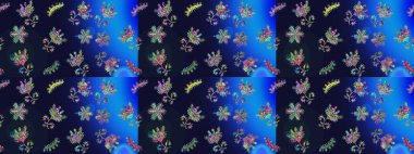 Çiçekler gri, mavi ve yeşil renklerde. Renkli Bahar Teması eskiz kalıbı. Çiçek desenli eskiz, yaz çiçekleri. Düz Çiçek Elementleri Tasarımı.