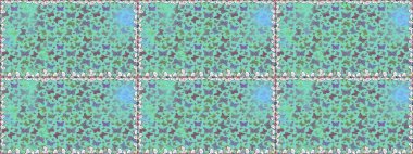 Dekoratif el çizimi kelebekler. Raster illüstrasyonu. Mavi renkli resim. Güzel kumaş tasarımı..