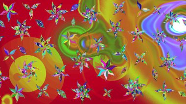 Raster. Güzel suluboya çiçekler, parlak boya çiçek desenli eskiz arka planı.