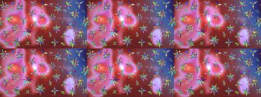 Raster çiçek izi. Çiçek pembesi çizim deseni. Klasik taslak çizimi.