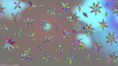 Raster çiçekleri klasik tarzda çizilmiş. Raster illüstrasyonu. Gri renklerde bahar çiçekleri. Çiçekli yumuşak çizim deseni.