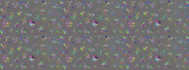 Tekstil, kumaş, kapaklar, duvar kağıtları, baskı, naylon, koleksiyon defteri, örgü, dekupaj için güzel bir eskiz. Millefleur 'lar. Küçük gri çiçekli oldukça eski bir besin torbası deseni..