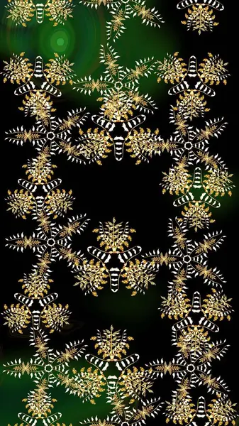 El çizimi çiçek unsurları olan soyut çizim raster deseni. Retro tekstil tasarım koleksiyonu. Çiçekli ipek eşarp. Siyah üstüne siyah. 1950 'ler-1960' lar motifleri.