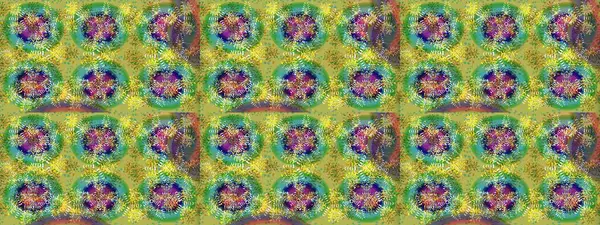 Kar tanelerinin soyut arkaplanlı Noel şablonu. Raster illüstrasyonu. Yeşil, sarı ve mavi kar taneleri. Noel ve Yeni Yıl moda baskıları için tatil tasarımı.