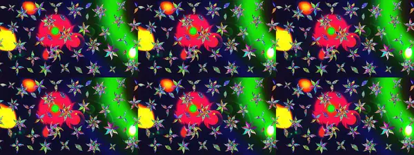 Raster illüstrasyonu. Küçük çiçekli yay deseni çiz. Suluboya tarzında gri renkler üzerine.