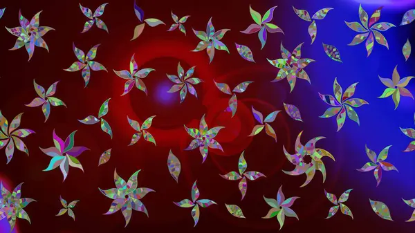 Kahverengi renkli bitkilerden oluşan parlak çiçekli çizim deseni.