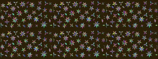 Raster çiçek desenleri çiziyor. Vadinin çiçekleri kahverengi renklerde.