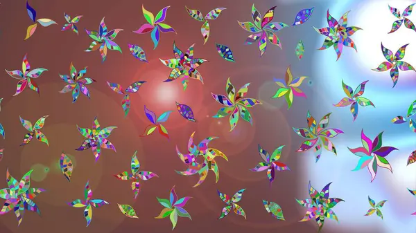 Raster illüstrasyonu. Küçük çiçekteki sevimli çiçek deseni. Tony 'nin kumaş kalıbını çiz. Modaya uygun kumaş deseni.