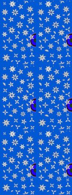 Tropik çiçekler. Mavi renkli çiçekler. Gömlek çizimi Arkaplan Deseni.