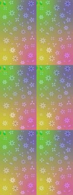 Asya tekstil tarzında. Raster illüstrasyonu. Raster illüstrasyonu. Çiçek desenli çizim. Tarafsız renklerde çiçekler.