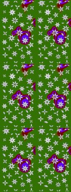 Yeşil çiçekli eskiz deseni, suluboya çiçek deseni, sevimli çiçek, duvar kağıdı, kart veya kumaş için fayanslı. Raster - stok.