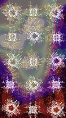 Raster Noel soyut renkli arka plan ve tatlı kar tanesi. Kar taneleri deseni. Noel Kar Taneleri Arkaplanı. Şirin desen. Raster illüstrasyonu.