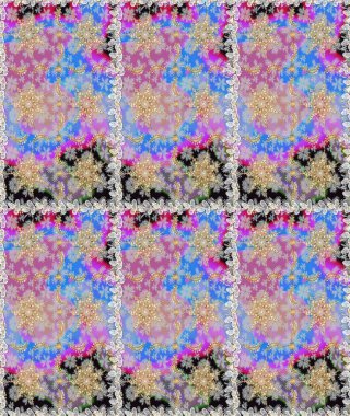 Tarafsız renklerde desen. Raster Golden Mehndi eskiz kalıbı. Kına dövmeli süs çiçekleri, altın çıkartmalar, mehndi ve yoga tasarımı, kartlar ve parmak izleri..