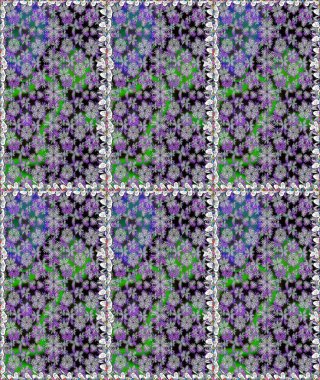 Çiçek süslemeli çizim deseni. Gri renkli çiçekler. Raster illüstrasyonu.