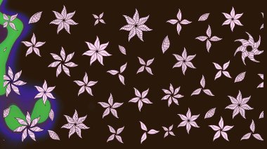 Küçük çiçekte güzel bir desen. Çiçekli yaz çiçekleri. Robot resim. Küçük renkli çiçekler. Motley illüstrasyonu. Moda baskıları için zarif bir şablon.