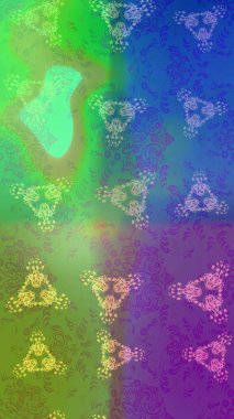 Renkli arka planda izole edilmiş kar tanelerinin düz tasarımı. Kar taneleri deseni. Kar taneleri arka planda. Kar tanesi süsleme deseni. Raster illüstrasyonu.